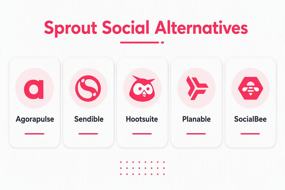 Infographic comparing top Sprout Social alternatives for agencies