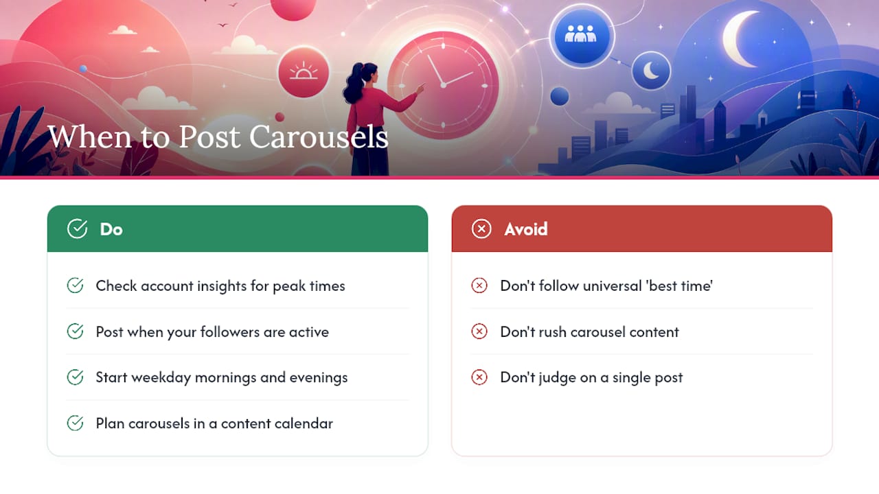 When to Post Carousels for the Most Engagement — overview diagram