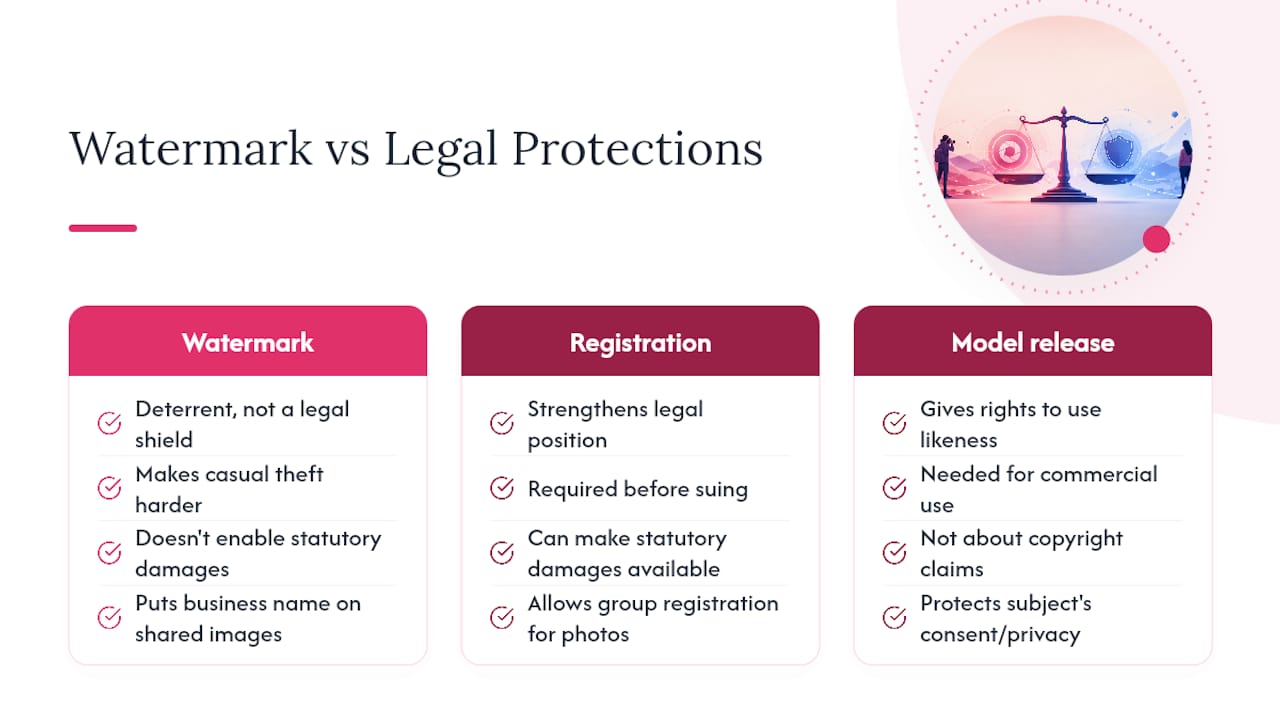 Is Watermarking Your Photos a Legal Protection? — overview diagram