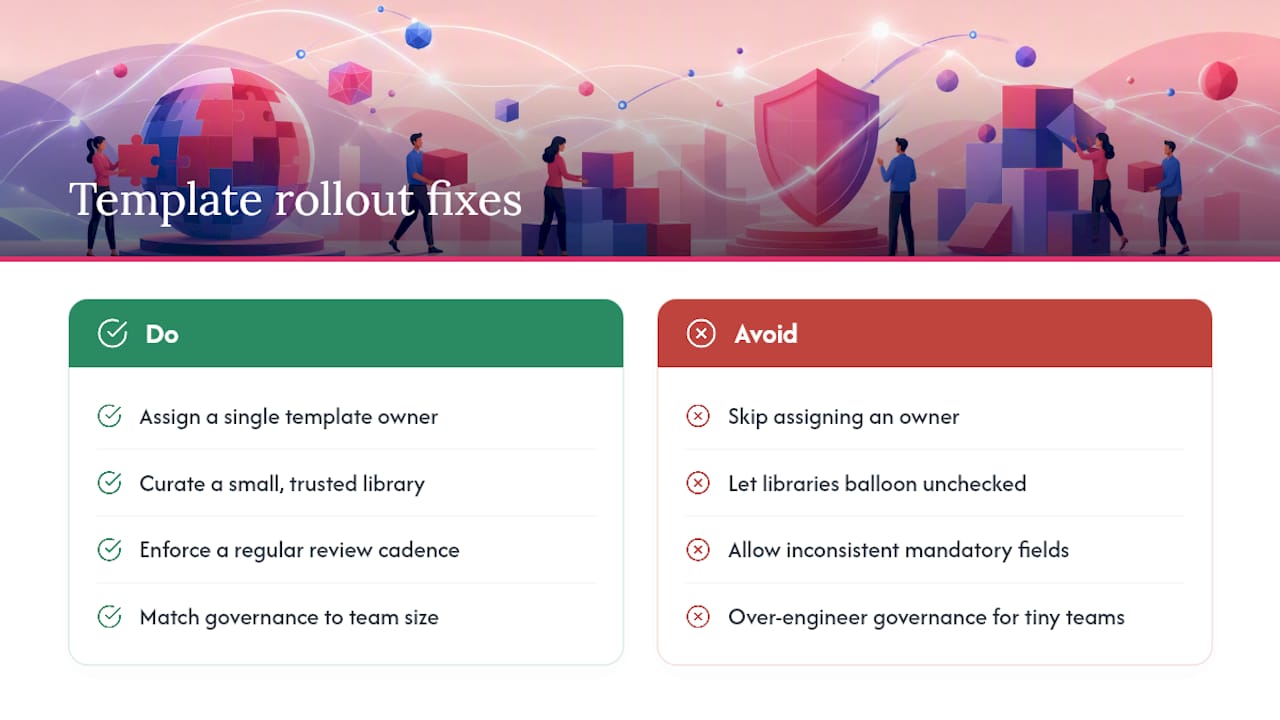 What Trips Teams Up Most Often on Template Rollouts — overview diagram