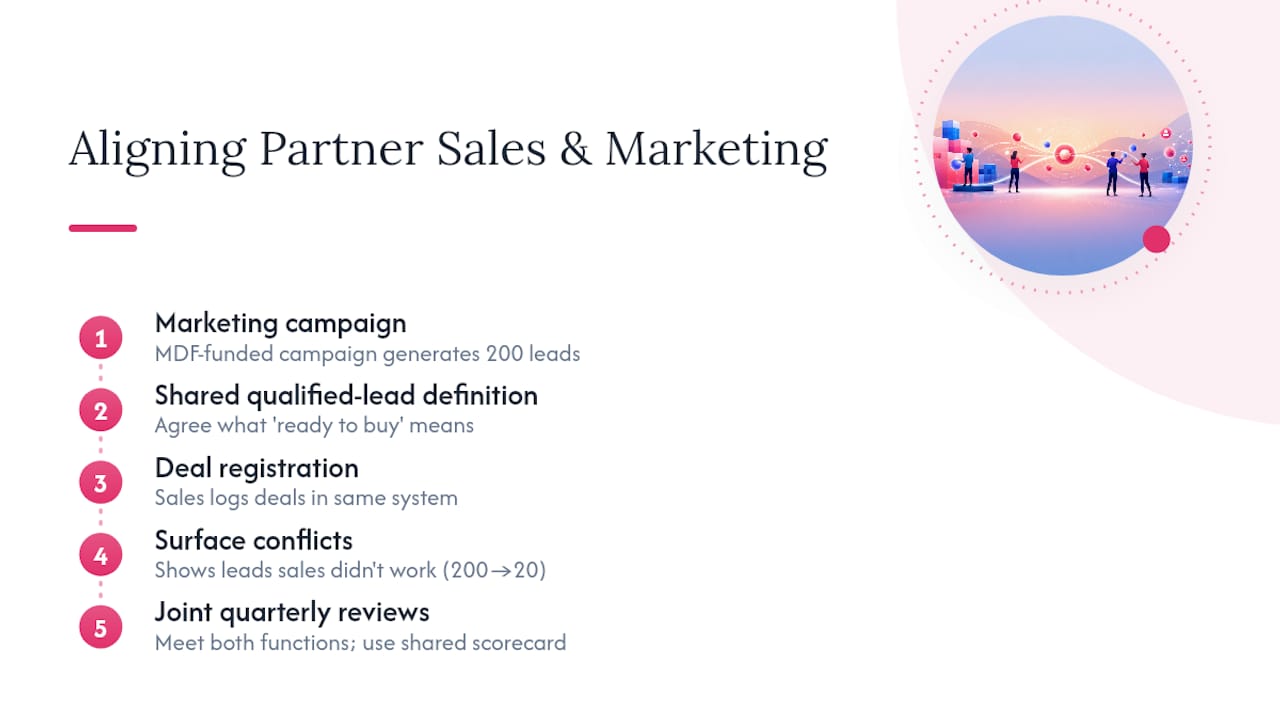 Partner marketing and sales alignment flow