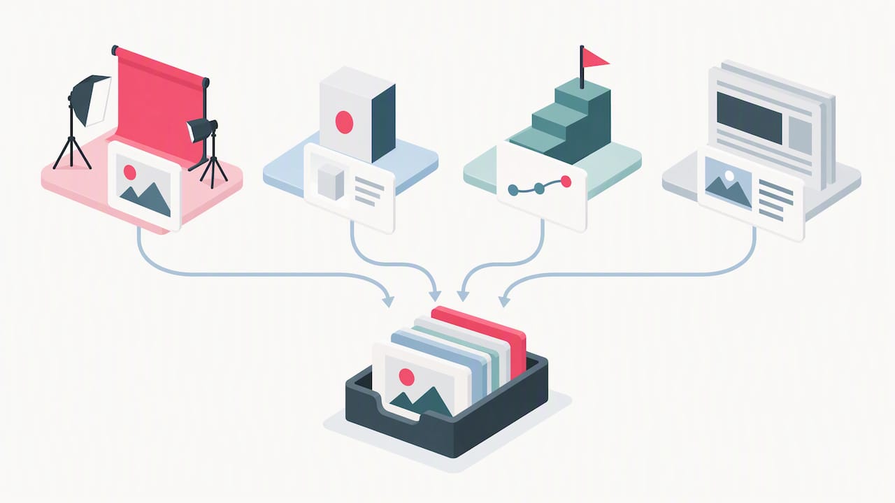 Four employee advocacy content types combined