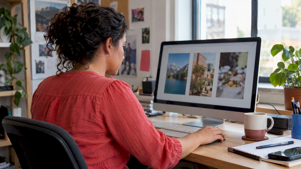 Marketer adapting three social post creatives