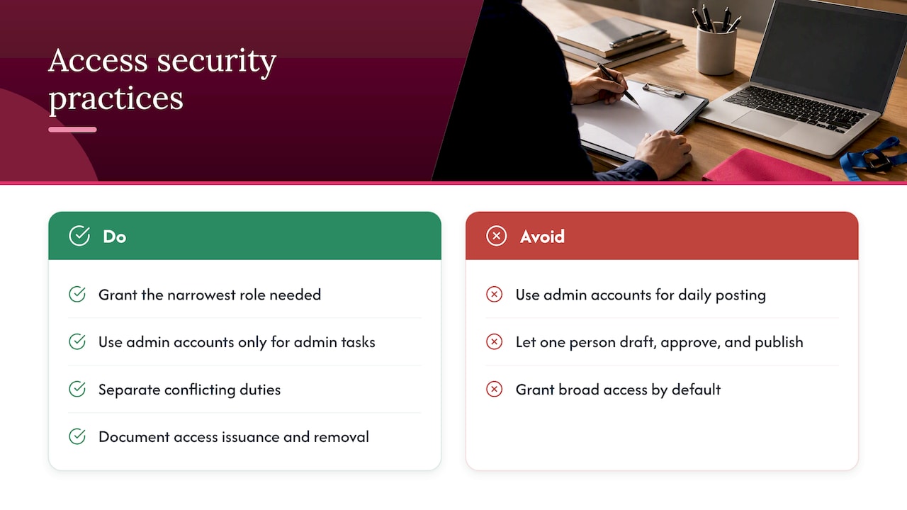 What security practices should you follow when granting access? — overview diagram